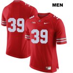 Men's NCAA Ohio State Buckeyes Malik Harrison #39 College Stitched No Name Authentic Nike Red Football Jersey PG20A08EX